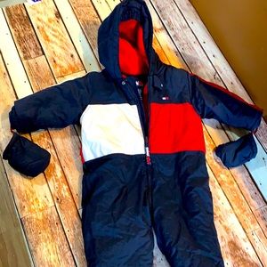 Tommy Hilfiger zip up coveralls 12-18 mos